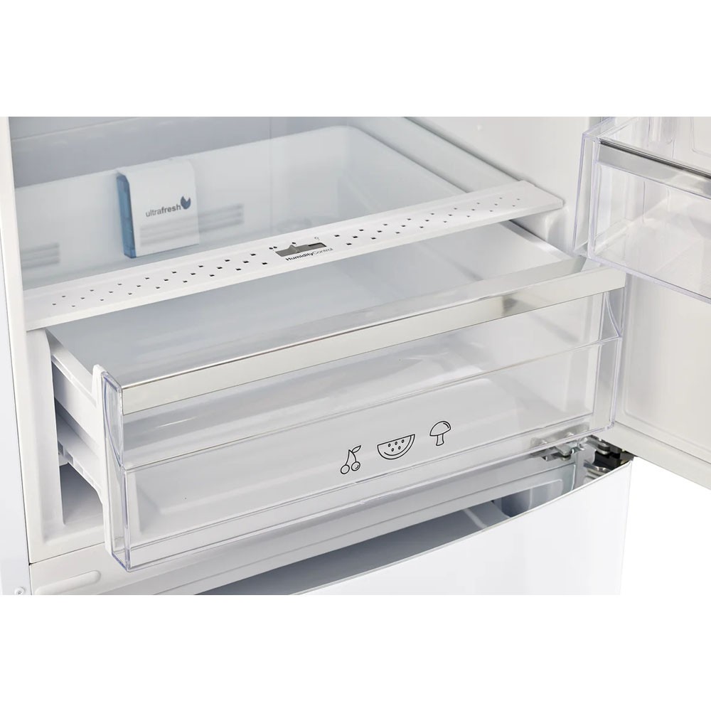 UNIQUE Classic Retro 12 cu. ft. Bottom Freezer Refrigerator - Marshmallow