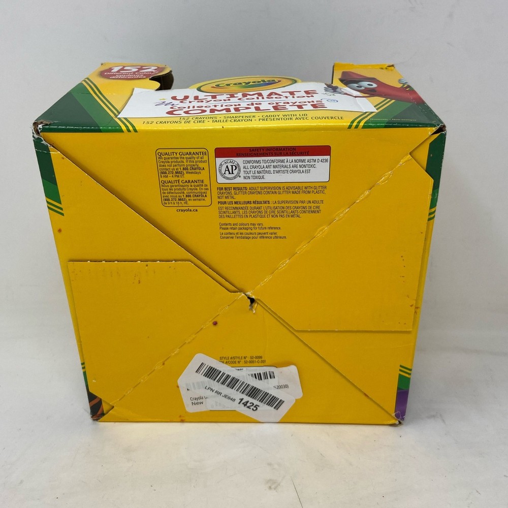 Crayola Ultimate Crayon Caddy 152ct Assorted w/ Lid & Sharpener