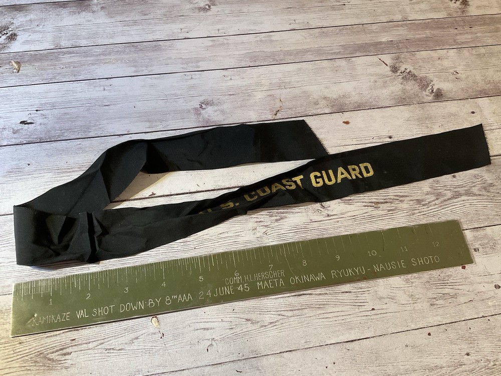 ORIGINAL WWII USCG US COAST GUARD CAP TALLY