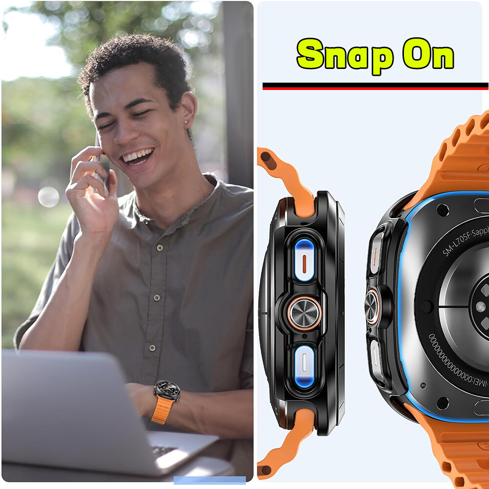 For Samsung Galaxy Watch Ultra 47mm Hard PC Case Screen Protector Full Coverage