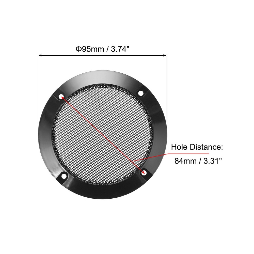 4PCS 3" Speaker Grill Black
