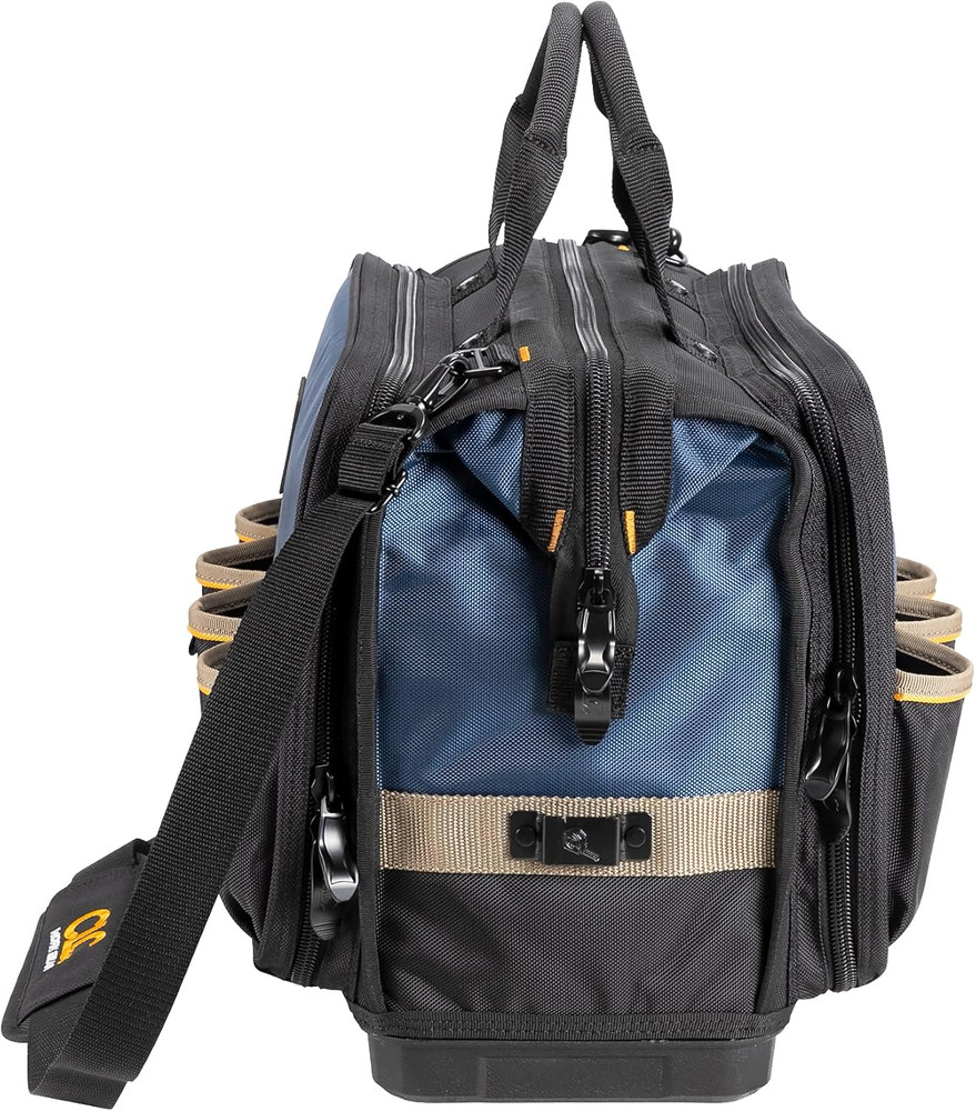 CLC Work Gear PB1543 17" Molded Base Multi-Compartment Technician'S Tool Bag,Bla