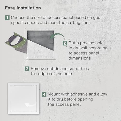 12x12 Access Panel - Easy Access Doors - ABS Plastic - Access Panel for Drywa...
