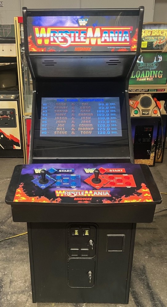 WRESTLEMANIA ARCADE MACHINE by MIDWAY 1995 (Excellent Condition)