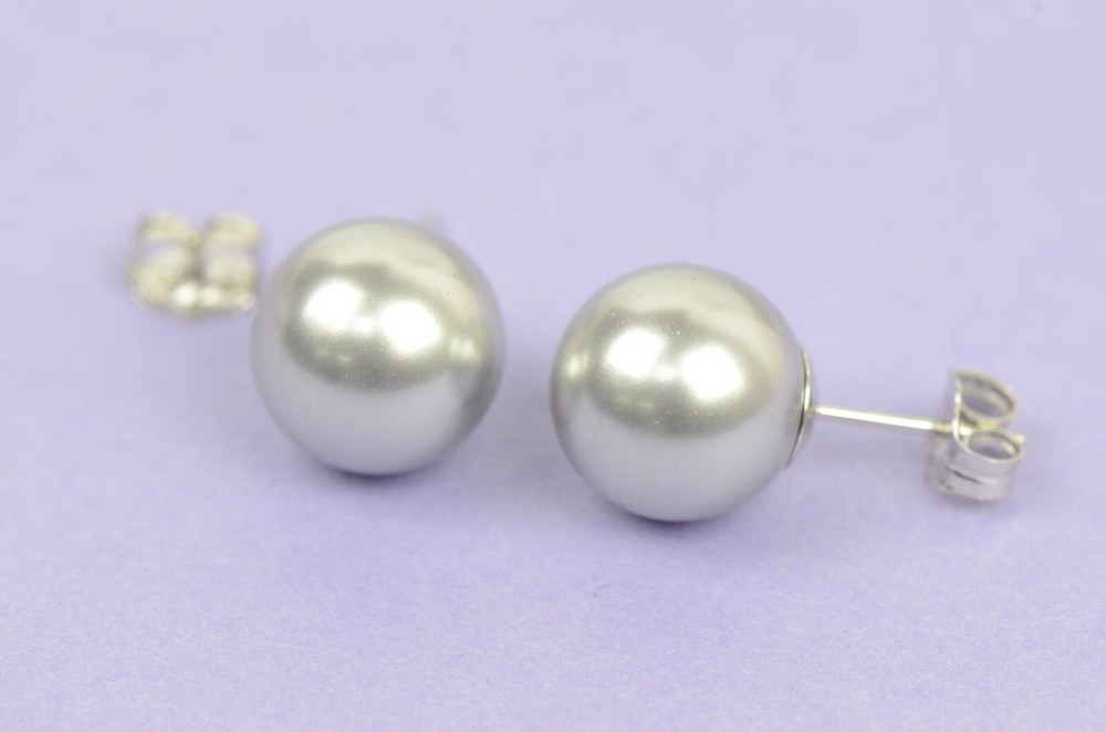 925 Sterling Silver Classic Pearls Stud Earrings