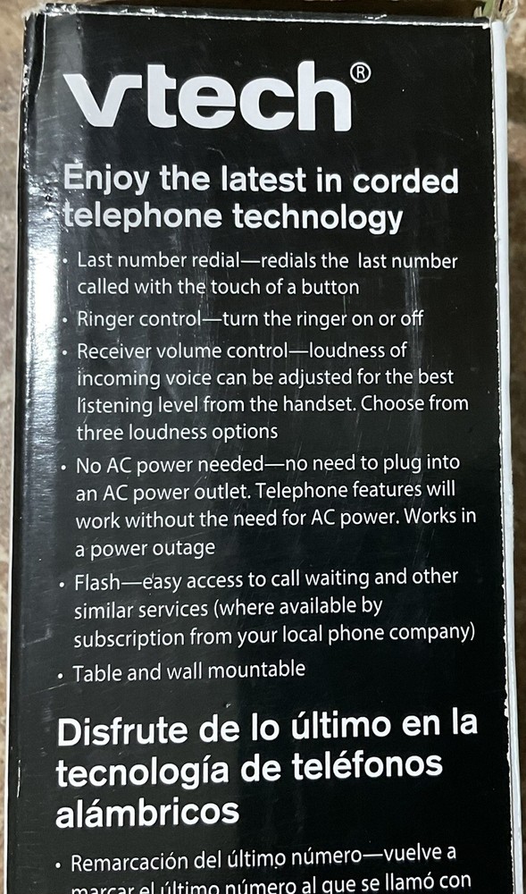 VTech Model #CD1103 Trimstyle Corded Phone - White