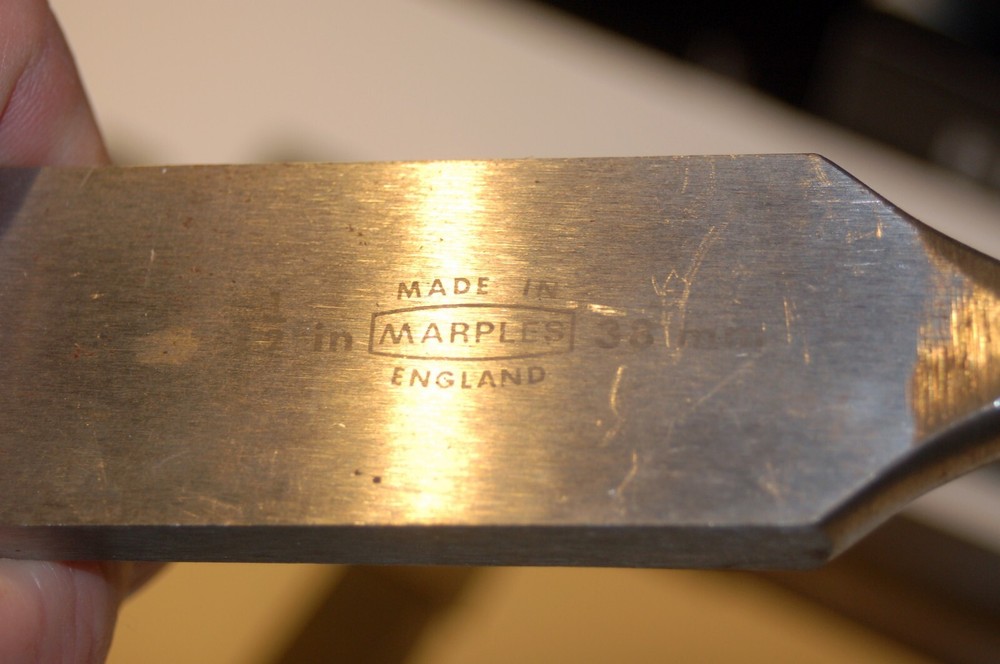 Maples chisel set, used made in England 8 pieces