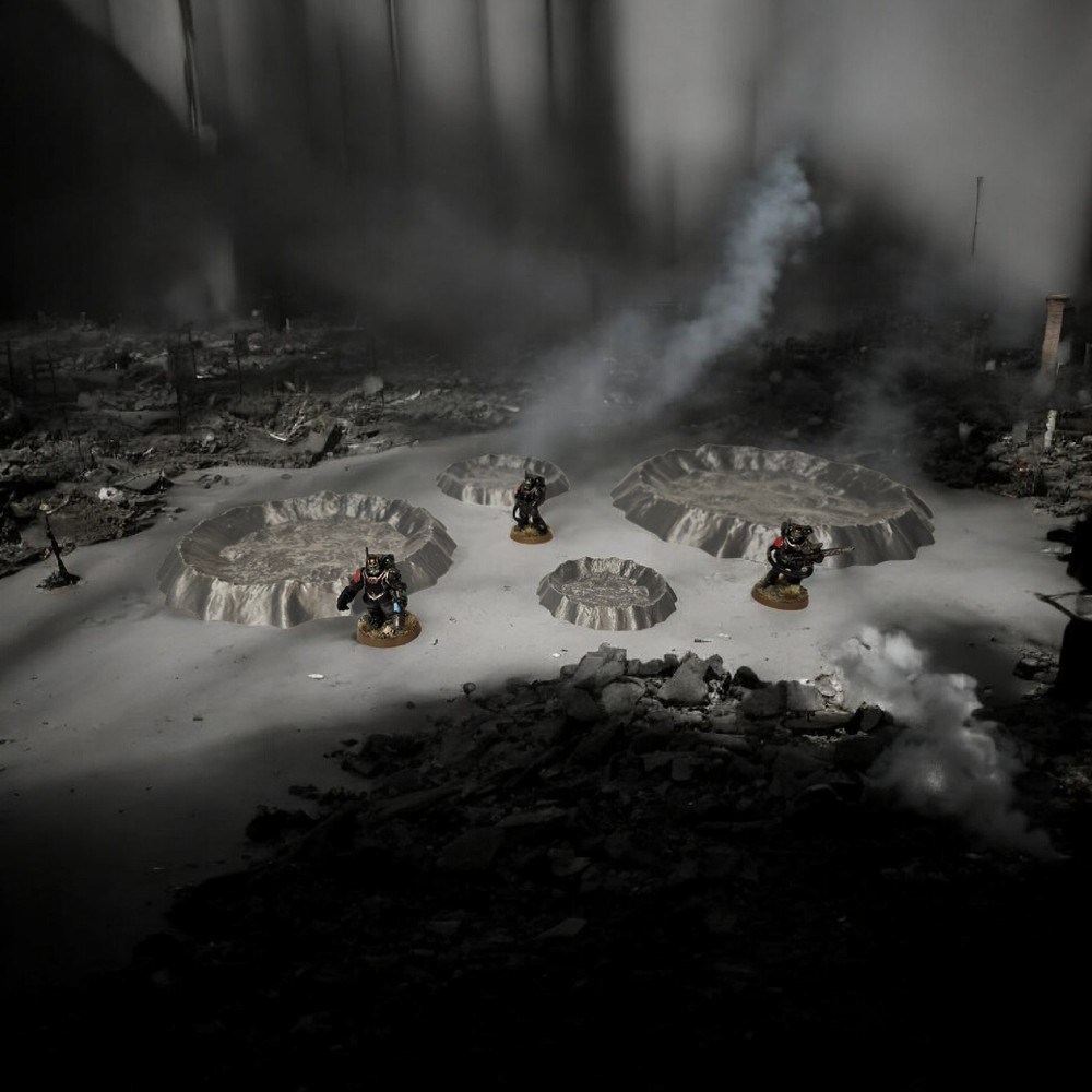 3D Printed Terrain Battlefield Blast Craters Set 2 Great For 40K / Kill Team