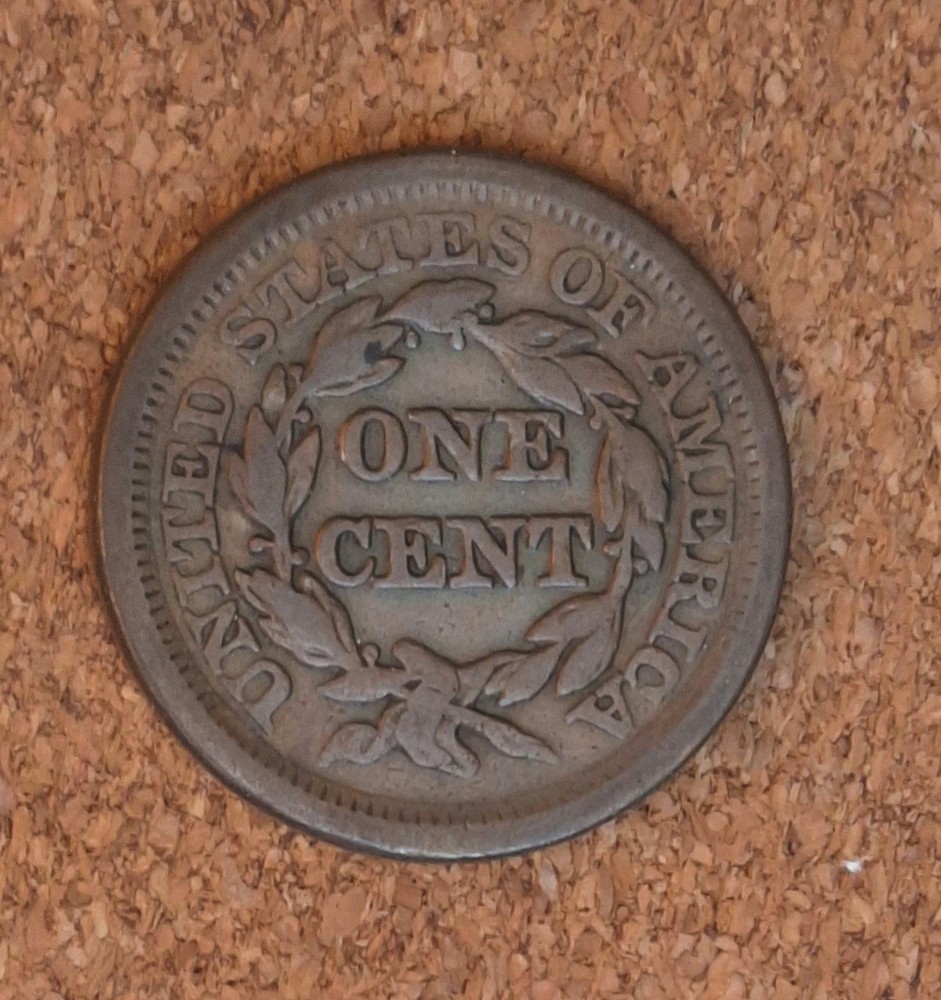 1853 Large One Cent - VF - Nice Original Look