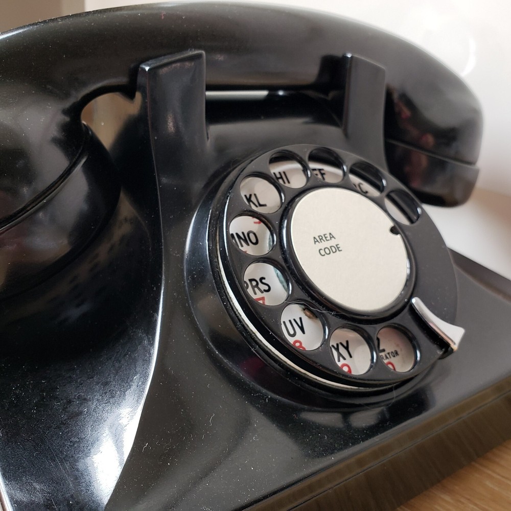 Dial Card Insert AREA CODE 1.5” Ivory Background for Rotary Phone