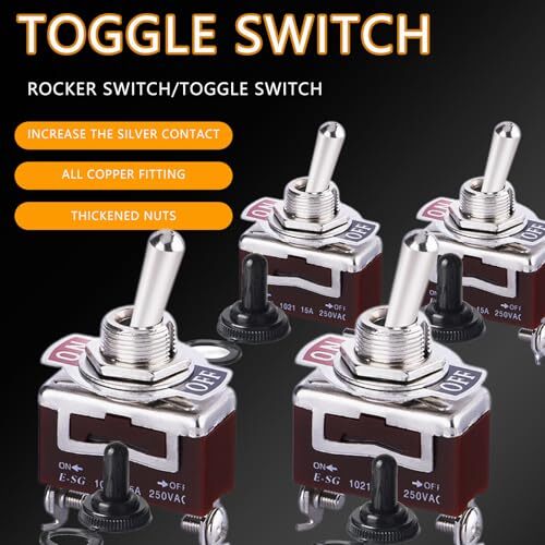 4 Pcs Toggle SwitchCar Toggle Rocker SwitchToggle SwitchMarine Toggle Switche...