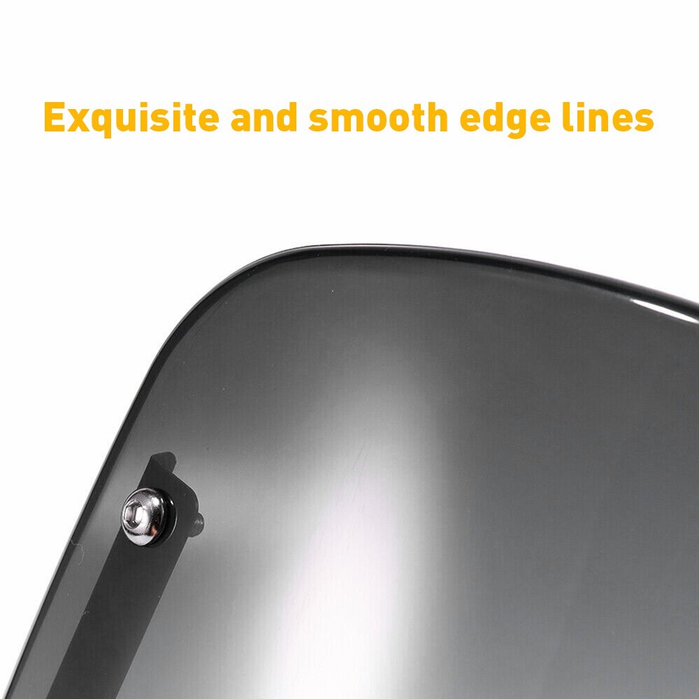 Motorcycle Windshield Front Flyscreen Universal Windscreen w/Mount Bracket 5"-7"