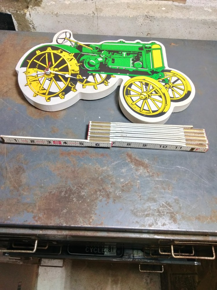 John Deere Model D Tractor Clock Wood Material Works