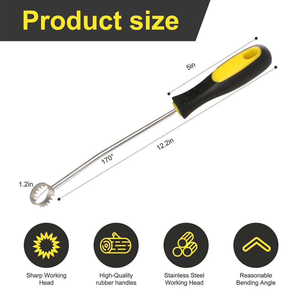 Stainless Steel Lung Remover, Rubber Handle, Comfortable Grip, Efficient,...