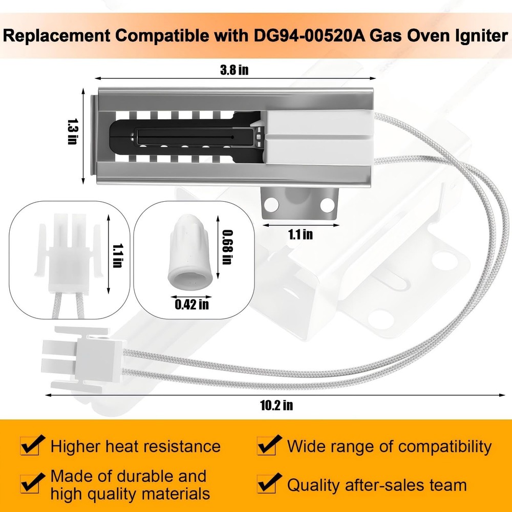 Gas Range Oven Ignitor Replacement Range Oven Temperature Sensor Probe Compat...