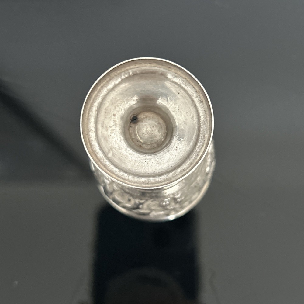 Antique Anglo- Indian Sterling Silver Egg Cup