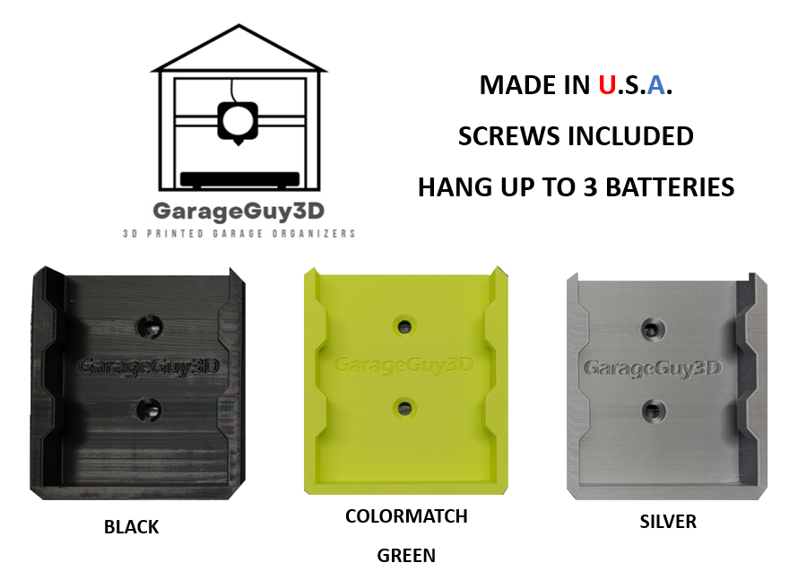 Ryobi 40V Battery Hanger / Wall Mount - 3D Printed