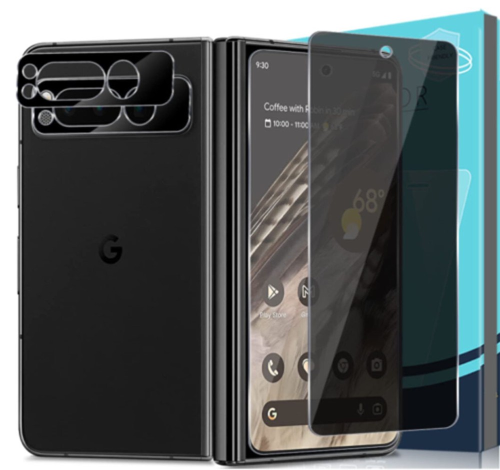 4X Google Pixel 9 10 Pro Fold Front Privacy Tempered Glass Screen Protector/Lens