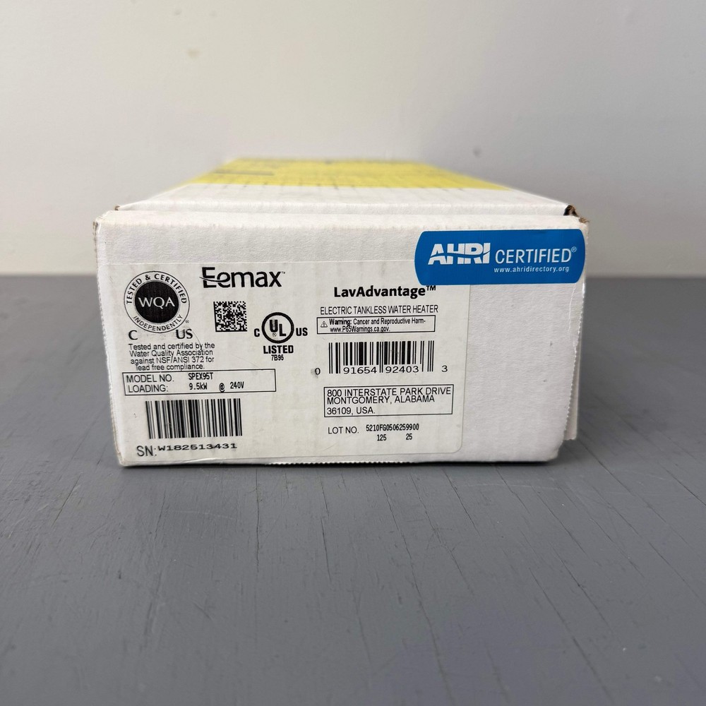 New Eemax SPEX95T Electric Tankless Water Heater