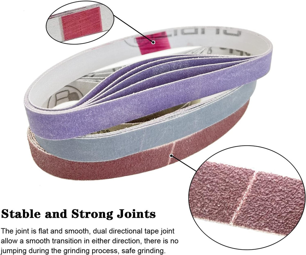 30 Pcs 1/2" X 12" Replacement Sharpening Belt Kit for Official Work Sharp Knife