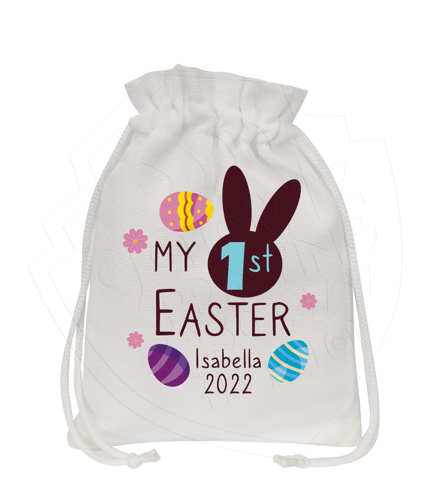 My 1stEaster Your Name Drawstring Bag