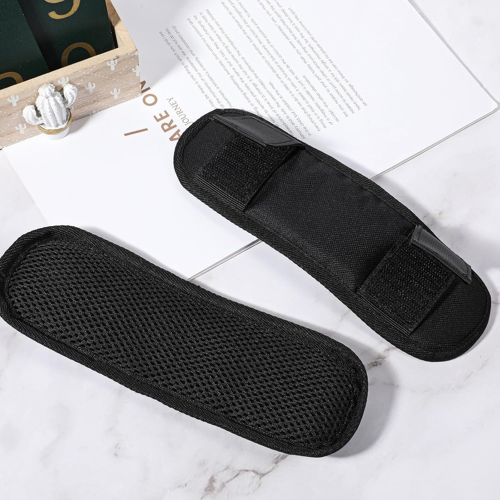 2 Pieces Shoulder Strap Pad, Black Shoulder Pad for Bag Strap Removable Backpack