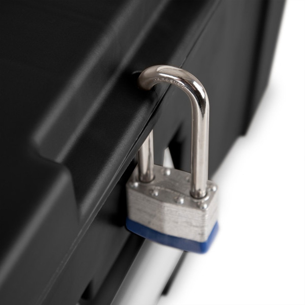 Sterilite Footlocker Stackable Storage Bin with Latching Lid with Wheels, 2 Pack