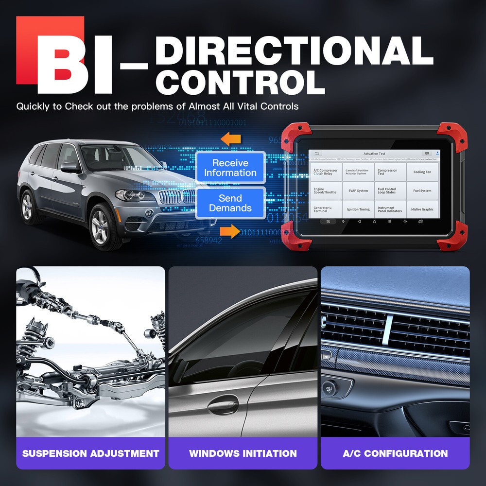 2024 XTOOL D7 Auto Diagnostic Scanner Tool BiDirectional E.CU Coding 36+Services