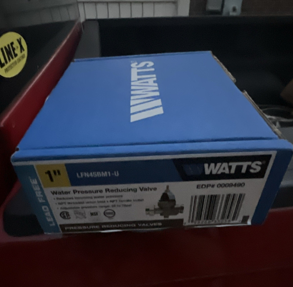 Watts LFN45BM1-U Lead-Free 1" Water Pressure Reducing Valve 25-75 psi