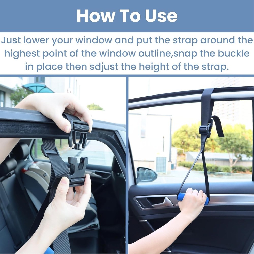 2 Pack Auto Car Grab Handle Adjustable, Standing Aid Safety Handle for Adults, S