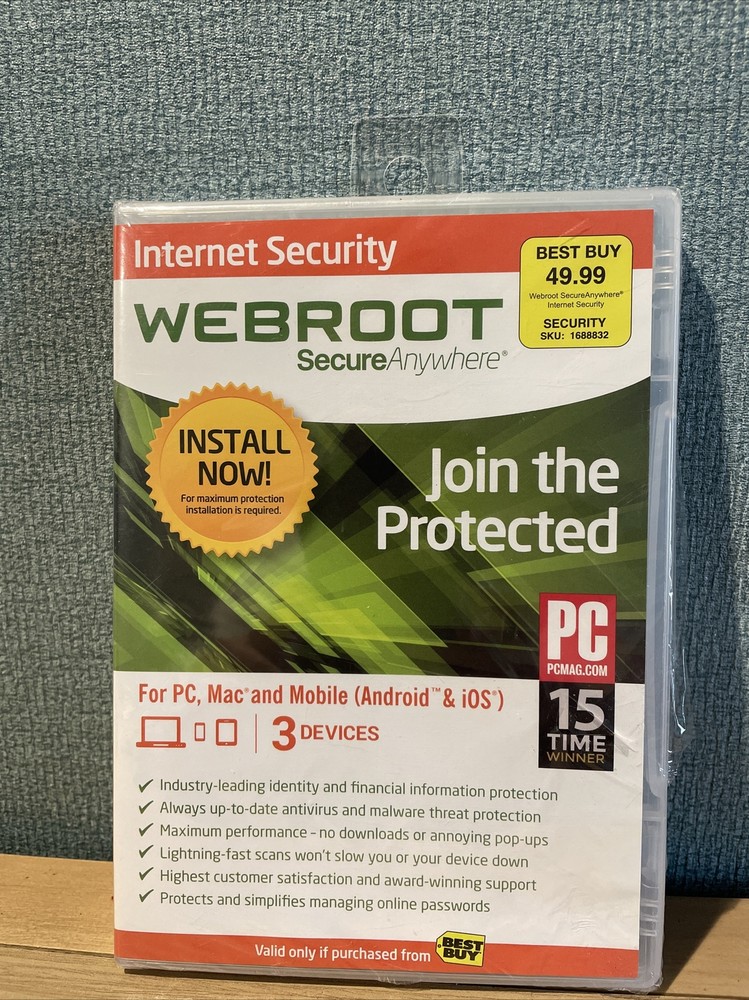 Webroot SecureAnywhere Internet Security Full Version for Windows & Mac - NEW