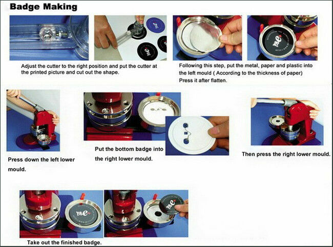 1-3/4" (44mm) DIY Button Maker Machine Badge Press Button Badge Maker Machine
