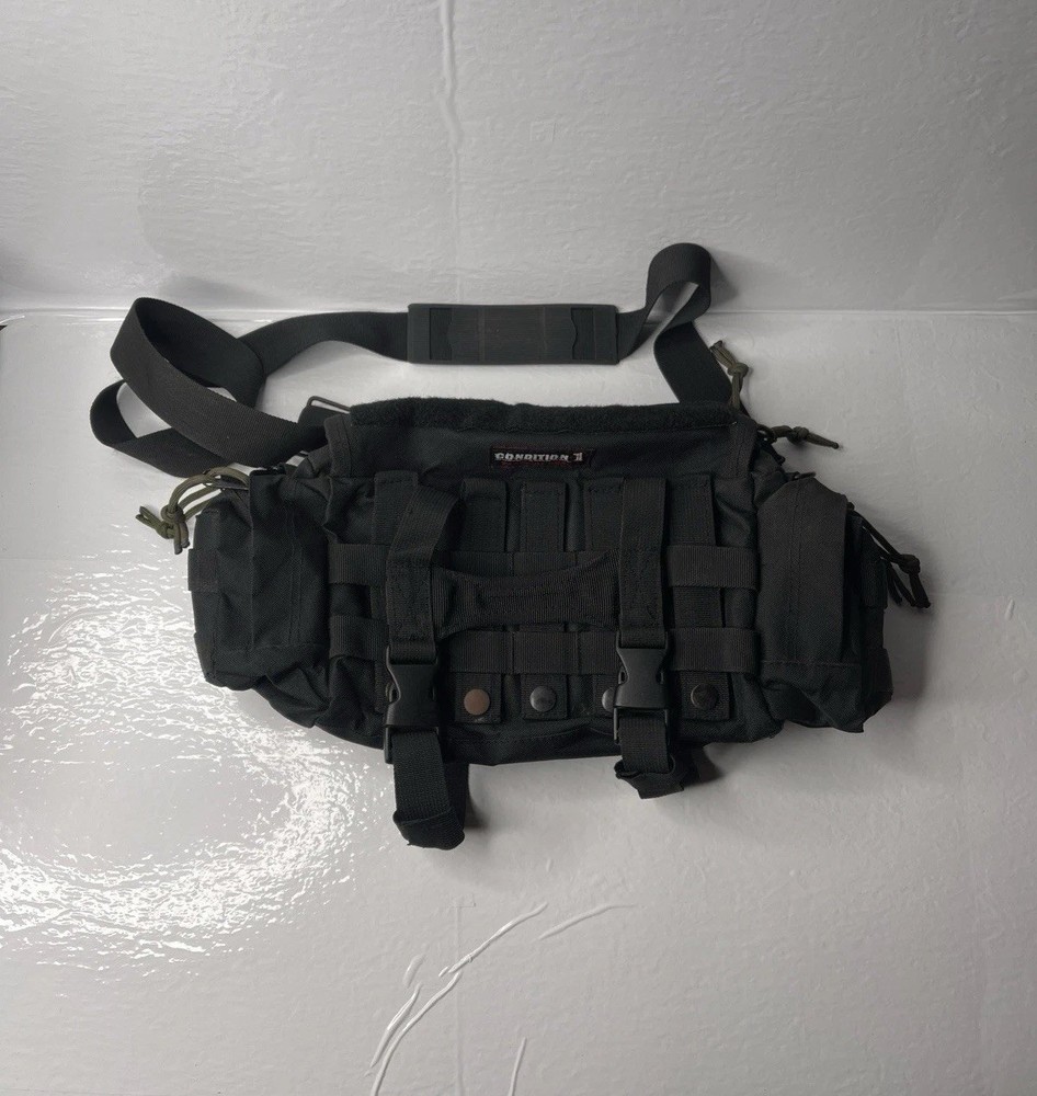 Condition 1 Black Tactical Deployment Bag W/ Carrying Strap