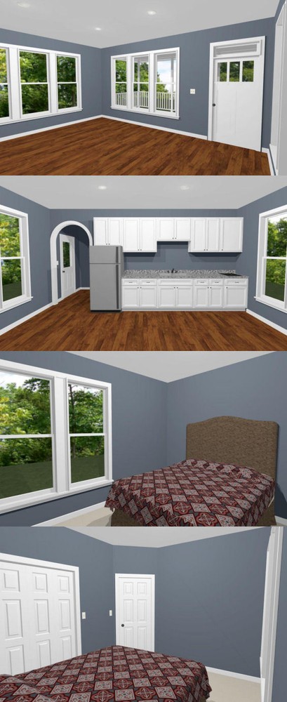 18x30 Tiny House -- 540 sq ft -- PDF Floor Plan - Model 4D
