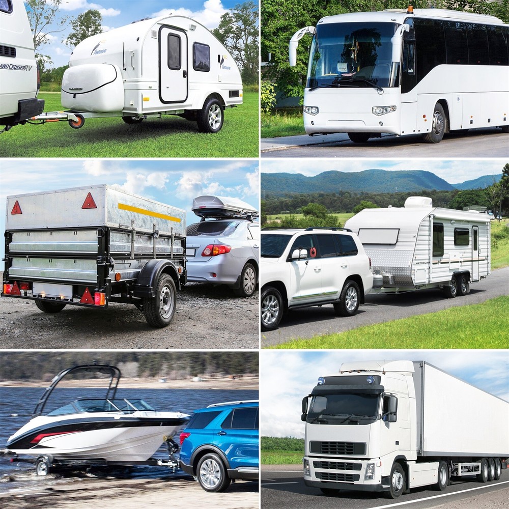 MICTUNING 8ft 16ft Trailer Cord 7 Way Plug Inline Junction Box Wiring Harness US