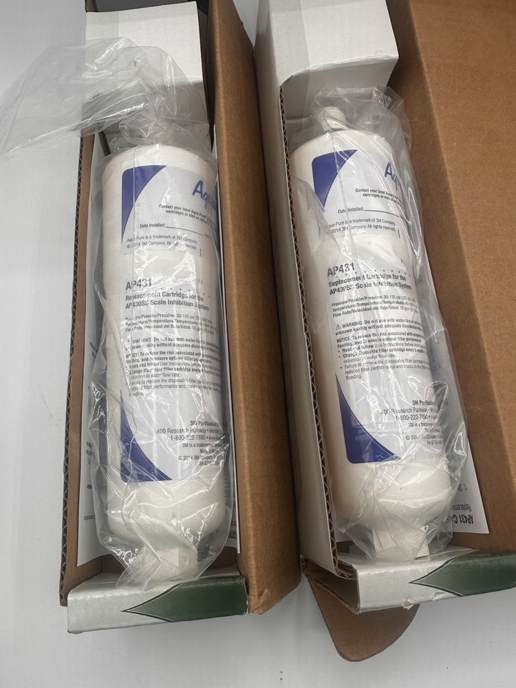 QTY 2 Genuine 3M Aqua-Pure Scale Inhibition System AP430SS Replacement Cartridge
