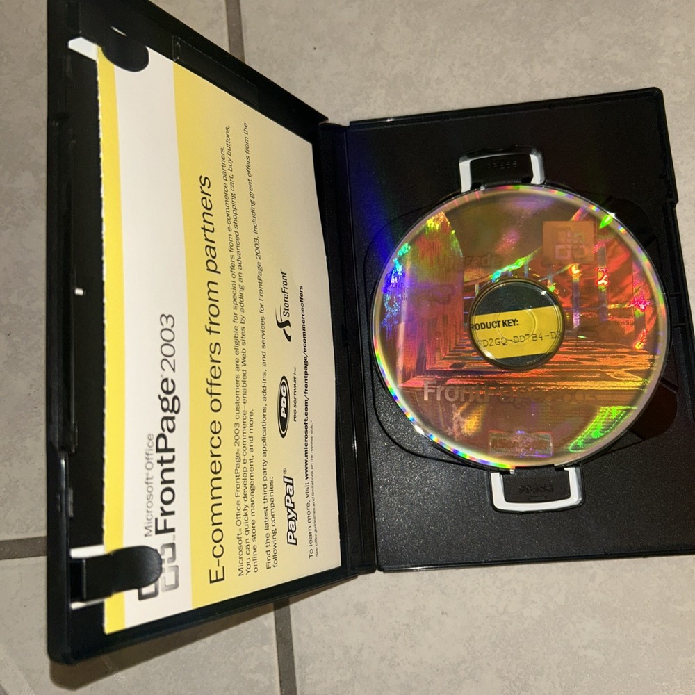 Microsoft Office FrontPage 2003 for Windows w/ PRODUCT KEY