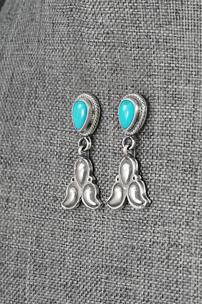 Turquoise & Sterling Silver Earrings - Sharon McCarthy