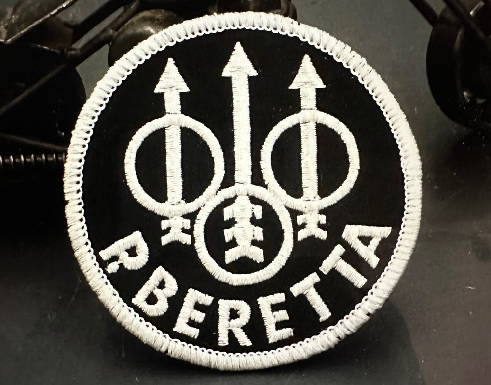 P. BERETTA FIREARMS EMBROIDERED IRON-ON PATCH...