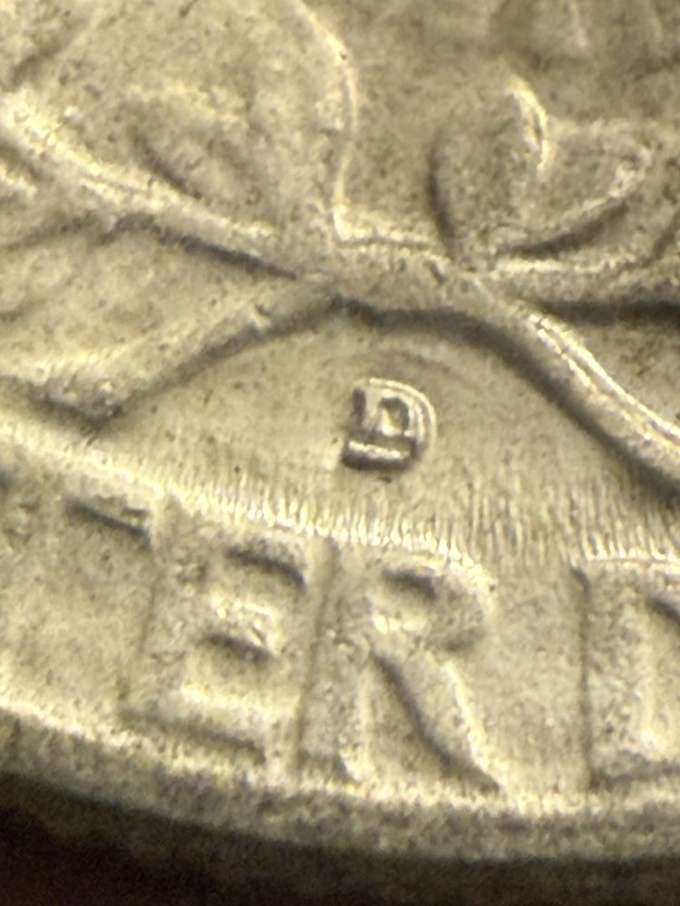 1955-D Silver Washington Quarter Error D Reverse 90% Silver