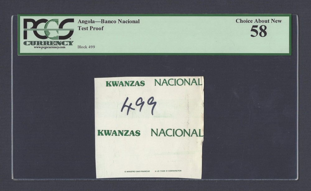 Angola - Banco Nacional Test Proof About Uncirculated