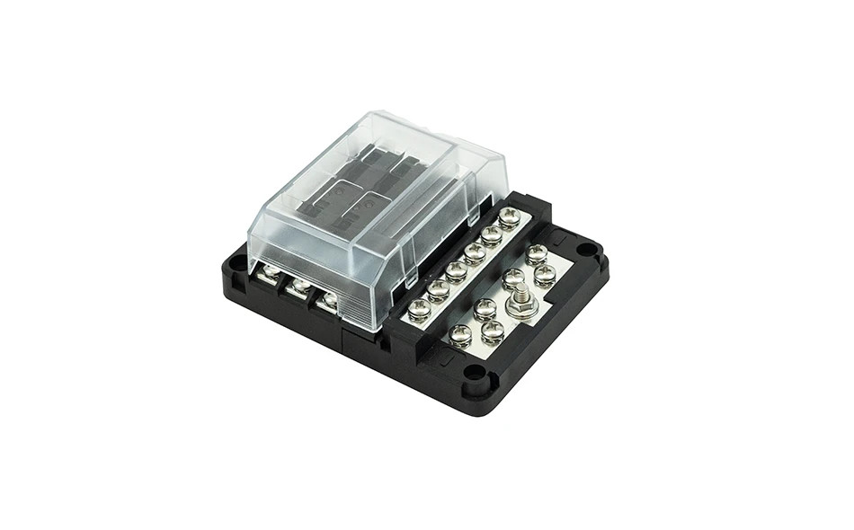 6 Circuit Power Distribution Block with Negative Bus