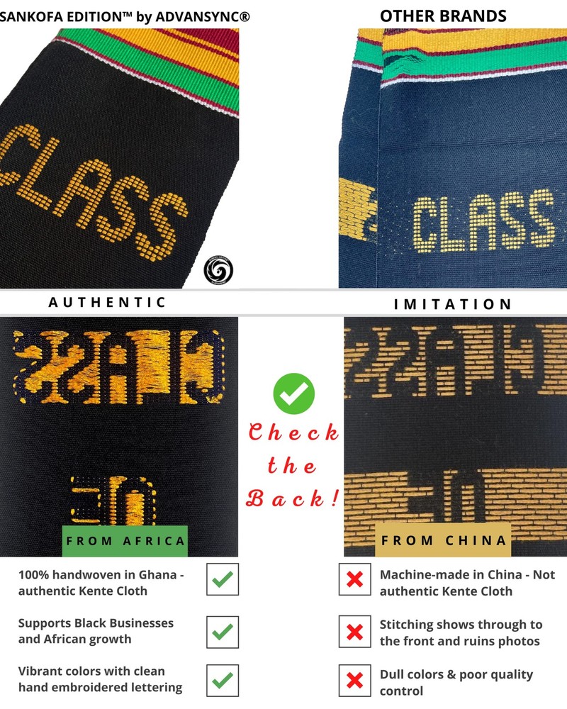 Cross Kente Stole (New Beautiful Black)
