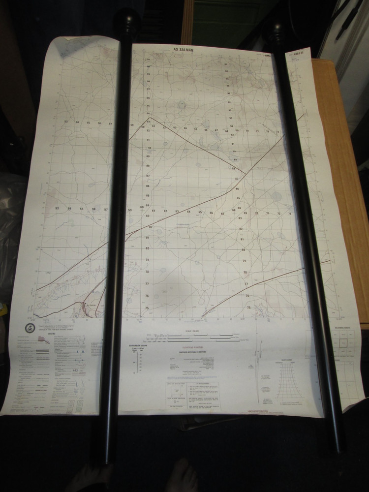 Original USGI Desert Storm Iraq Map -AS SALMAN