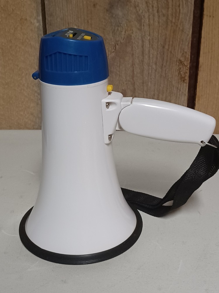 Vintage Blue/White Mega Mite Megaphone
