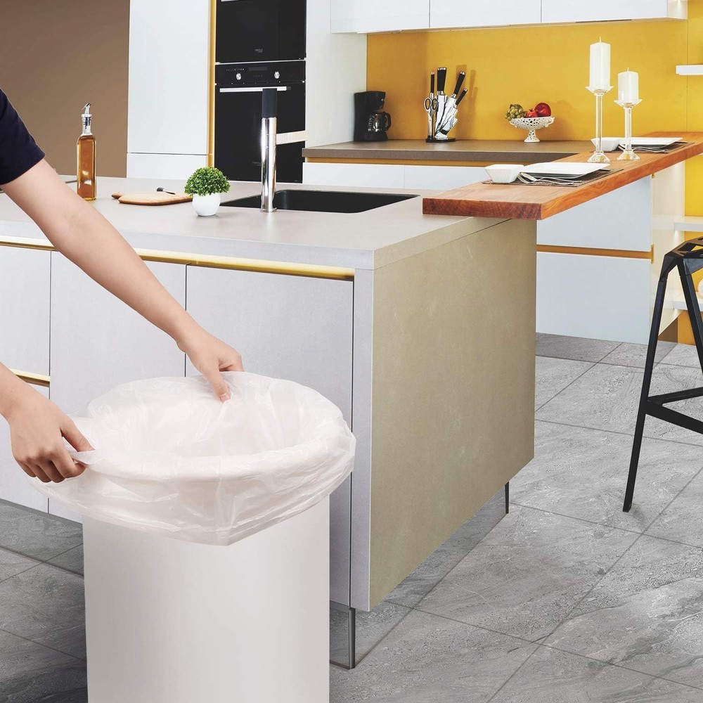 13 Gallon GarbageBags Tall Kitchen CompostableTrashBag White Biodegradable U...