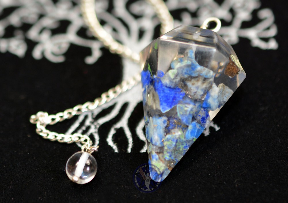 Lapis Lazuli Orgonite Pendulum Dowsing Divination, Psychic Readings