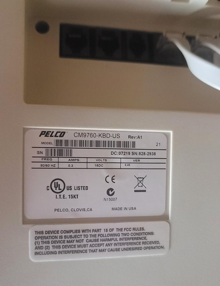 PELCO INTELLIGENT KEYBOARD CM9760-KBD-US