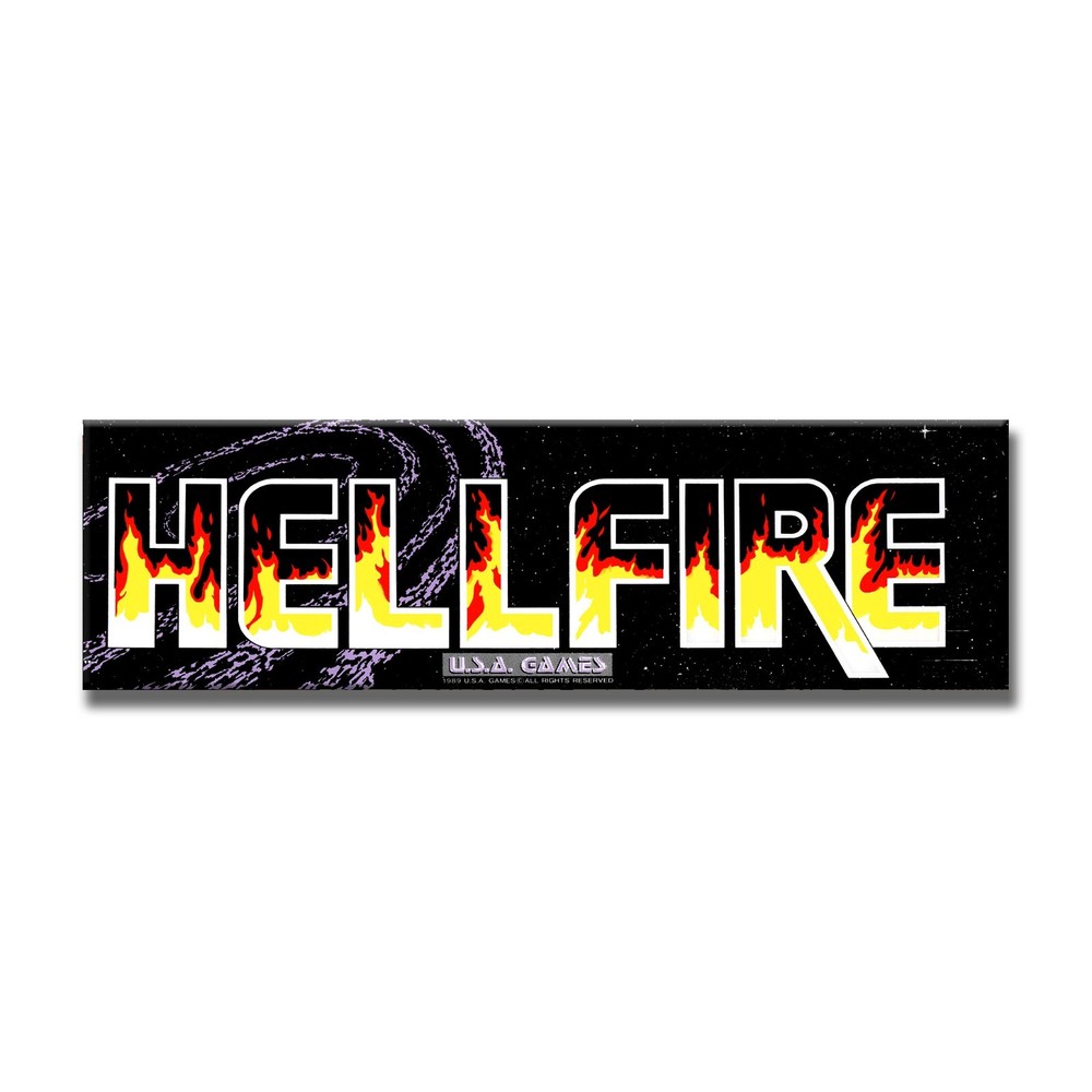 Hellfire Premium Arcade Marquee For Restoration Backlit Sign Insert