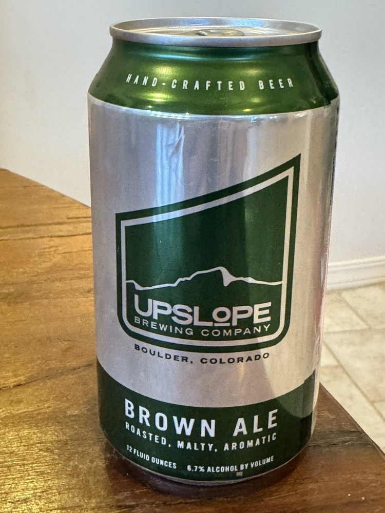 Upslope Brown Ale - Empty Beer Can Bottom Opened - Boulder Colorado